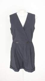 macaquinho yessica feminino azul com pregas