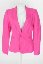 blazer ateen feminino rosa com forro e ombreira