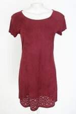 vestido YouCom feminino vermelho com corte à laser