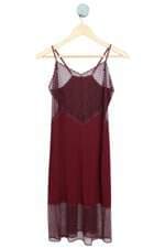 camisola leninha feminina vinho com renda