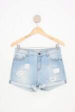 shorts jeans Blue Steel feminino azul com barra italiana