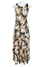 vestido feminino estampado com recortes