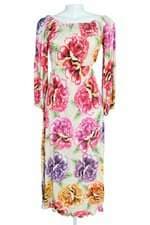 vestido Riachuelo feminino estampado com franzido e recortes