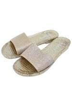 slide spicy feminino dourado com glitter