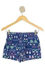shorts Malwee kids estampado com cós com elástico