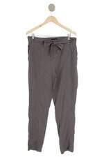 calça de tecido Le Lis Blanc feminino cinza com faixa na cintura