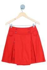 saia sportmax feminina vermelha com pregas