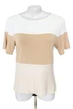 blusa Renner feminina bege com recortes