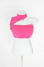 top cropped a poderosa feminino rosa com bojo e ilhós