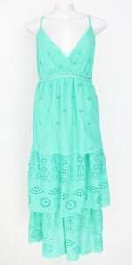 vestido charm lady feminino verde com forro e sobreposição