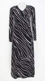vestido renner feminino preto estampado com forro