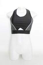 top esportivo vestem feminino bicolor com recortes