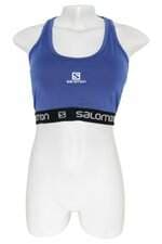 top esportivo salomon feminino azul com recortes