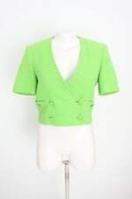Blazer de Alfaiataria Curto Verde Zara
