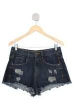 shorts jeans for your information feminino azul