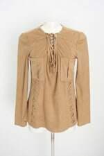 blusa manga longa a/k glamour feminina marrom