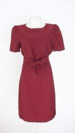 vestido gregory feminino estampado com faixa na cintura e forro