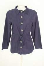 camisa dany blu feminina roxa com faixa na cintura