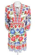 vestido Farm feminino estampado com faixa na cintura