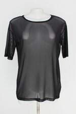blusa Blue Steel feminina preta com transparência