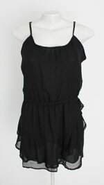 vestido renner feminino preto com babado
