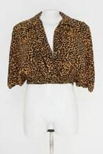 blusa Blue Steel feminina estampada com franzido