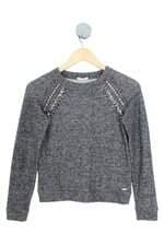 blusa Puc kids cinza com aplique
