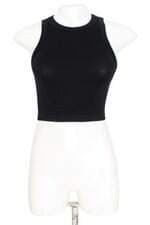 blusa cropped Renner feminina preta