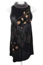 vestido Animale feminino preto com recortes