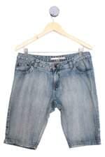 bermuda jeans Hering feminina azul com bordado