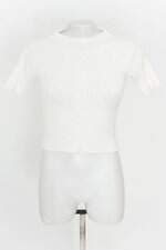 cropped de tricô feminino branco