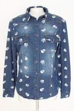 camisa jeans Renner feminina azul