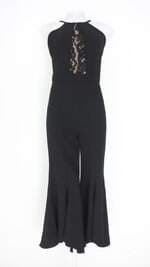 macacão zara feminino preto com renda