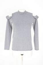 blusa manga longa bella vitta feminina estampada com recortes
