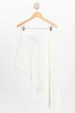 saia thorré feminina off white com assimetria