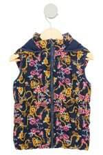colete C&A kids azul floral