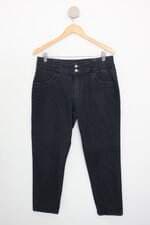 calça jeans feminina azul com cós com elástico