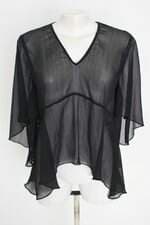 blusa fyi feminina preta com transparência