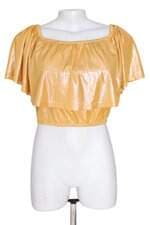 blusa mamô feminina amarelo com babado