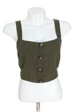 cropped pool feminina verde com aplique