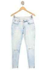 calça jeans hang loose feminina azul