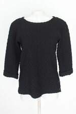 blusa iodice feminina preta com fenda e ilhós