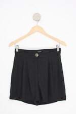 shorts one way feminino preto com pregas