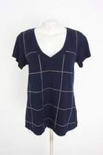 blusa divina malha feminina azul com aplique