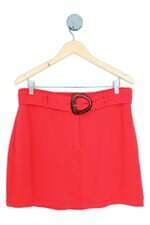 saia Shoulder feminina vermelha com cinto e forro