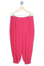calça de tecido Shoulder feminina rosa