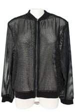 jaqueta bomber Shoulder feminina preta