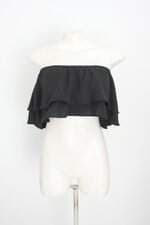 top cropped myllena feminino preto com sobreposição