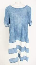 vestido jeans Renner feminino azul com recortes
