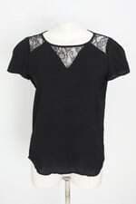 blusa PA Concept feminina preta com renda